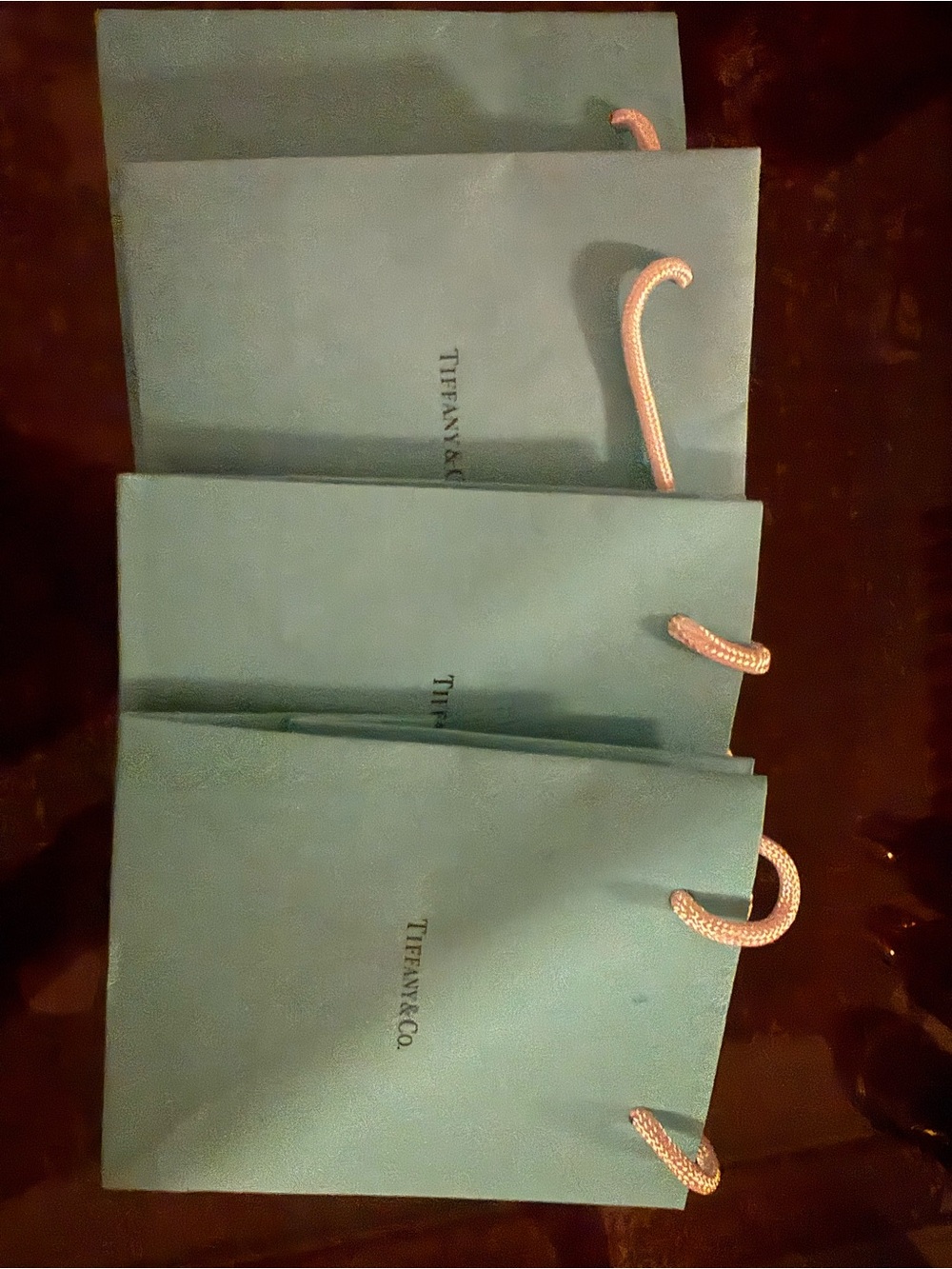Tiffany & Co. Robin's-Egg Blue Gift Bag with White Rope Handles - Picture 3 of 3